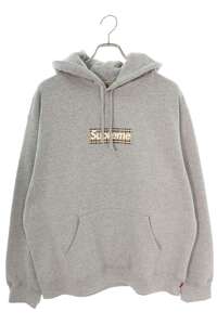 シュプリーム バーバリー パーカー Burberry Box Logo Hooded Sweatshirt サイズ:L バーバリーボックスロゴパーカー 中古 SB01