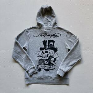 ED HARDY エドハーディー スウェット パーカー グレー レディース S