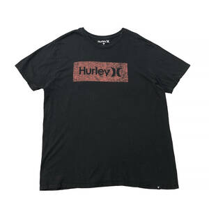 【980円スタート】USA 古着 半袖 Tシャツ Hurley ブラック 黒 メンズXLサイズ ハーレー ロゴTシャツ サーフ 古着卸 激安 BA1500