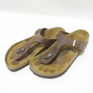 美品 BIRKENSTOCK ビルケンシュトック Gizeh ギゼ トングサンダル 37 24cm ブラウン 063