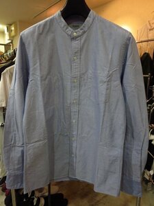 District UNITEDARROWS ディストリクト ユナイテッドアローズ オックスフォード コットン スタンドカラー シャツ 青 ブルー BLUE 38