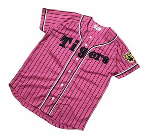 ● 阪神タイガース HANSHIN Tigers ● NPB タイガー ロゴ ワッペン 背番号なし レプリカ ユニフォーム ピンク×ブラック M