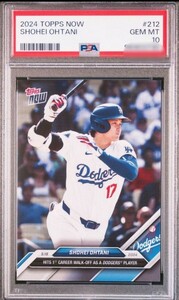 【PSA 10】2024 Topps Now 大谷翔平 Dodgers ドジャーススタジアムにて初のサヨナラタイムリー 記念カード