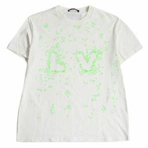 美品□22AW LOUIS VUITTON/ルイヴィトン LVスプレッド エンブロイダリー インサイドアウト コットン 半袖Tシャツ 白 XL イタリア製 正規品