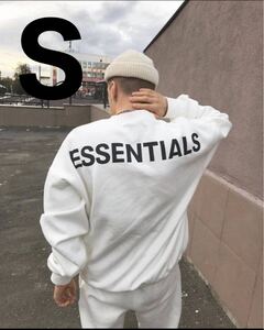 FOG ESSENTIALS エッセンシャルズ バックロゴスウェット リフレクター反射ロゴトレーナー　LOGO SWEAT Fear of God ホワイトS