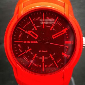 DIESEL ディーゼル ARMBAR アームバー DZ1820 腕時計 アナログ クオーツ シリコンバンド レッド メンズ 新品電池交換済み 動作確認済み