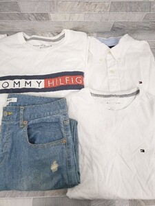 ◇ 《 TOMMY HILFIGER トミーヒルフィガー まとめ売り4点 サイズS シャツ Tシャツ デニムパンツ レディース 》 P 1406180035389