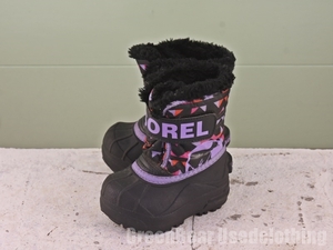 A156 キッズ ソレル SOREL スノーブーツ ナイロン 柄 10cm 