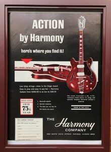 ☆ 1960年代 Harmony Guitar オリジナル広告 / ハーモニー ギター ☆