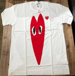 COMME des GARCONS PLAY　白Tシャツ　メンズXLサイズ　AZ-T224