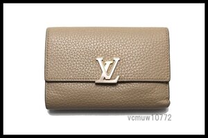 RFIDタグ近年希少美中古■LOUIS VUITTON トリヨン ポルトフォイユカプシーヌコンパクト レザー 3つ折り財布 ルイヴィトン■1107xb1372-1K