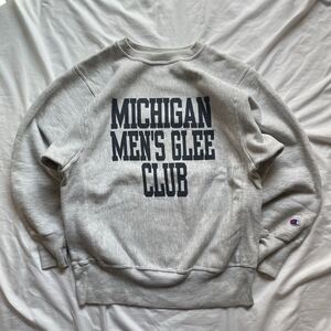 希少　90s Champion チャンピオン reverse weave ビンテージ vintage スウェット リバースウィーブ 染み込み　3段プリント　MICHIGAN