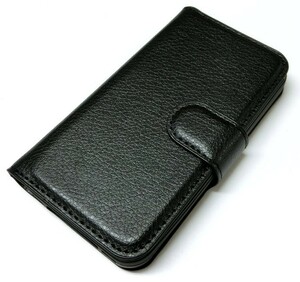 iPhone4/4S フリップケース(黒)(スタンド機能付き・手帳タイプ)