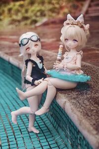 BJDドール用衣装セット MDD/kumako/MSDサイズ通用 全2色 双子 球体関節人形 doll