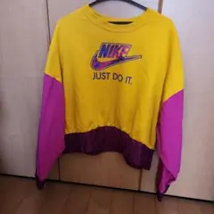 NIKE JUST DO IT トレーナー イエロー ピンク XL