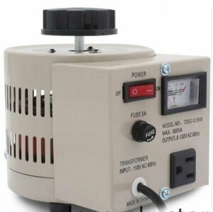 電圧調整器 昇圧器 昇圧機 変圧器 500VA 0.5KVA 単相2線 0~130V ポータブルトランス 110V-130V 地域の電気製品を日本で使用