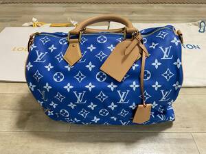 LOUIS VUITTON 新品 blue スピーディ バンドリエール 40 ヴィトン ファレル 青 made in France