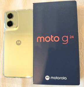 【新同品】Motorola moto g24 アイスグリーン ８GB＋１２８GB SIMフリー nanoSIM＋eSIM(初期化済) IMEI通信制限確認済み