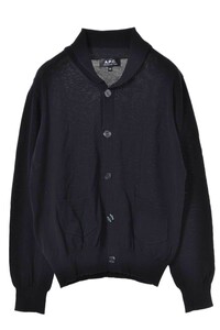 A.P.C. コットン ニットカーディガン XS ブラック アーペーセー KL4Q2UQL40