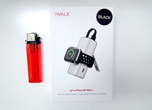 【未使用】iWALK モバイルバッテリー Type-Cケーブル内蔵 Apple Watch充電器【定形外450円／レターパックプラス600円】