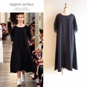 ★サポートサーフェスサポートサーフェス　SUPPORT SURFACE コレクション着　袖レースワンピース★