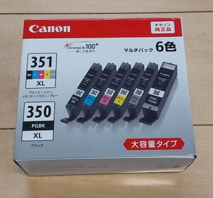 新品 6色 キヤノン Canon インクタンク BCI-351XL（BK/C/M/Y/GY）+BCI-350XL マルチパック