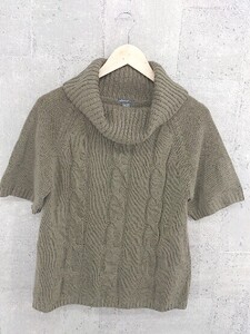 ◇ Eddie Bauer エディーバウアー 半袖 ニット セーター サイズPXS カーキ系 レディース