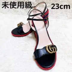 2266 未使用級✨GUCCI ウェッジサンダル マーモント 23cm位