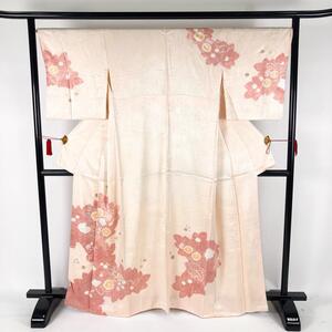 訪問着 千總 花柄 金彩 しぼり はぎれ 身丈161.5cm 裄丈62cm y47-3130239【Y商品】和装 着物