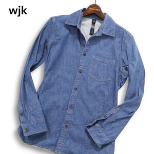 wjk ダブルジェイケイ 4306 ds25m 【denim dress shirt】通年 長袖 デニム ドレス シャツ Sz.L メンズ 日本製 定価3万　I5T00107_1#C