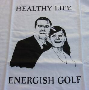 ENERGISH GOLF /エネルギッシュゴルフ HEALTHY LIFE Tシャツ 新品未使用 M 白 五木田智央デザイン TACOMA FUJI RECORDS タコマフジレコード