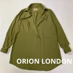 ORION LONDON ハーフボタン 長袖チュニック シャツ