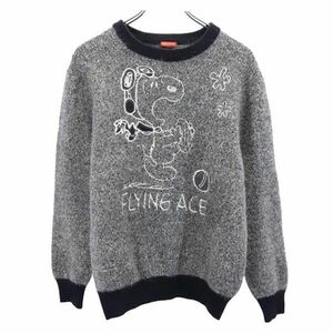 グリーンクラブ ウールブレンド SNOOPY 長袖 ニット 3 グレー系 GREENCLUBS セーター メンズ