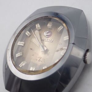 A/え07389/RADO ラドー/バルボア/自動巻/メンズ腕時計/本体のみ/カットガラス/文字盤 ブラウン/メダリオン欠品/ジャンク