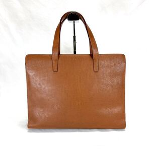 ロエベ　LOEWE ミニトートバッグ　シボレザー　ブラウン　シボ革　ビジネスバッグ　ブリーフケース　型押しロゴ