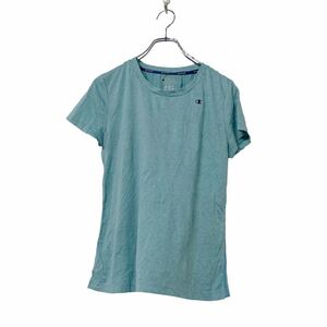 champion 半袖 ロゴ プリント Tシャツ　S ライトブルー チャンピオン 胸元 シンプル ユニセックス スポーツ 古着卸 アメリカ仕入 a508-5613