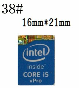 38# 四代目【CORE i5vPro】エンブレムシール　■16*21㎜■ 条件付き送料無料