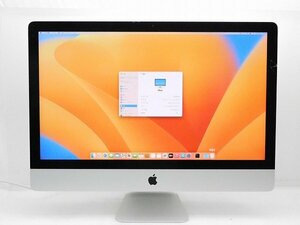 【1円スタート】Apple iMac Retina 5K 27インチ 2017 Core i7 7700K 4.2Ghz 16GB 256GB(APPLE SSD) Radeon Pro 575 macOS Ventura ジャンク