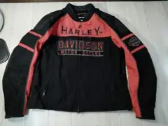 未使用に近い品　Harley-Davidson バイクジャケット オレンジ・黒