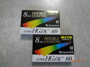 FUJIFILM　富士フイルム 8㎜ビデオカセットテープ SUPER HG DC 60分2本セット 未使用