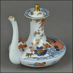 古伊万里 時代物 色絵金彩 花鳥図 銚子 酒器 古美術品 