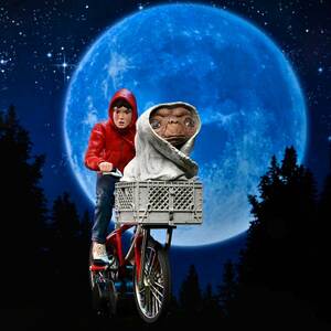 送料無料 40周年記念 エリオットともだち E.T. アクションフィギュア ジオラマパック NECA