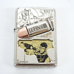 ♪tyom 1693-1 551 着火確認済み ZIPPO ジッポ オイルライター 喫煙具 ルパン三世 ルパン 弾丸 シルバーカラー モンキーパンチ