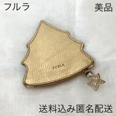 FURLA コインケース ゴールド ツリー クリスマス