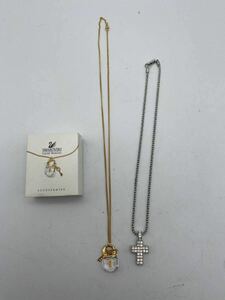 杉本 5月 NO170 SWAROVSKI スワロフスキー ネックレス アクセサリー 2点セット ペンダント クロス 十字架 鍵