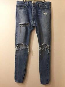 正規 新品未使用 FEAR OF GOD Selvedge Denim Vintage Indigo Jean 35 FOG デニム 公式 購入証明書有