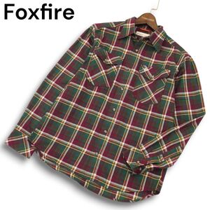 Foxfire フォックスファイヤー 秋冬 ポリ&コットン★ TS スライゴ 長袖 ワーク チェック シャツ Sz.M メンズ アウトドア　A4T12868_B#B