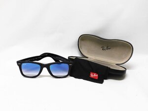 ①Ray-Ban　レイバン　WAY FARER　ウェイファーラー　サングラス　RB-2140　901/3F　黒縁　ケース付き　中古品