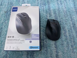 0608u2814　エレコム EX-G ワイヤレスマウス Bluetooth 静音 Mサイズ 5ボタン 抗菌 ブラック M-XGM30BBSK