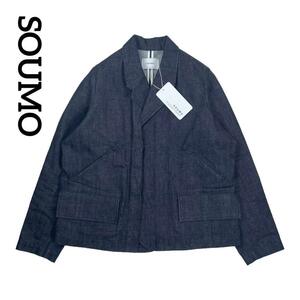 SOUMO ソウモ　Pleats Jacket デニムジャケット 未使用タグ付き　プリーツジャケット　定価４１８００円